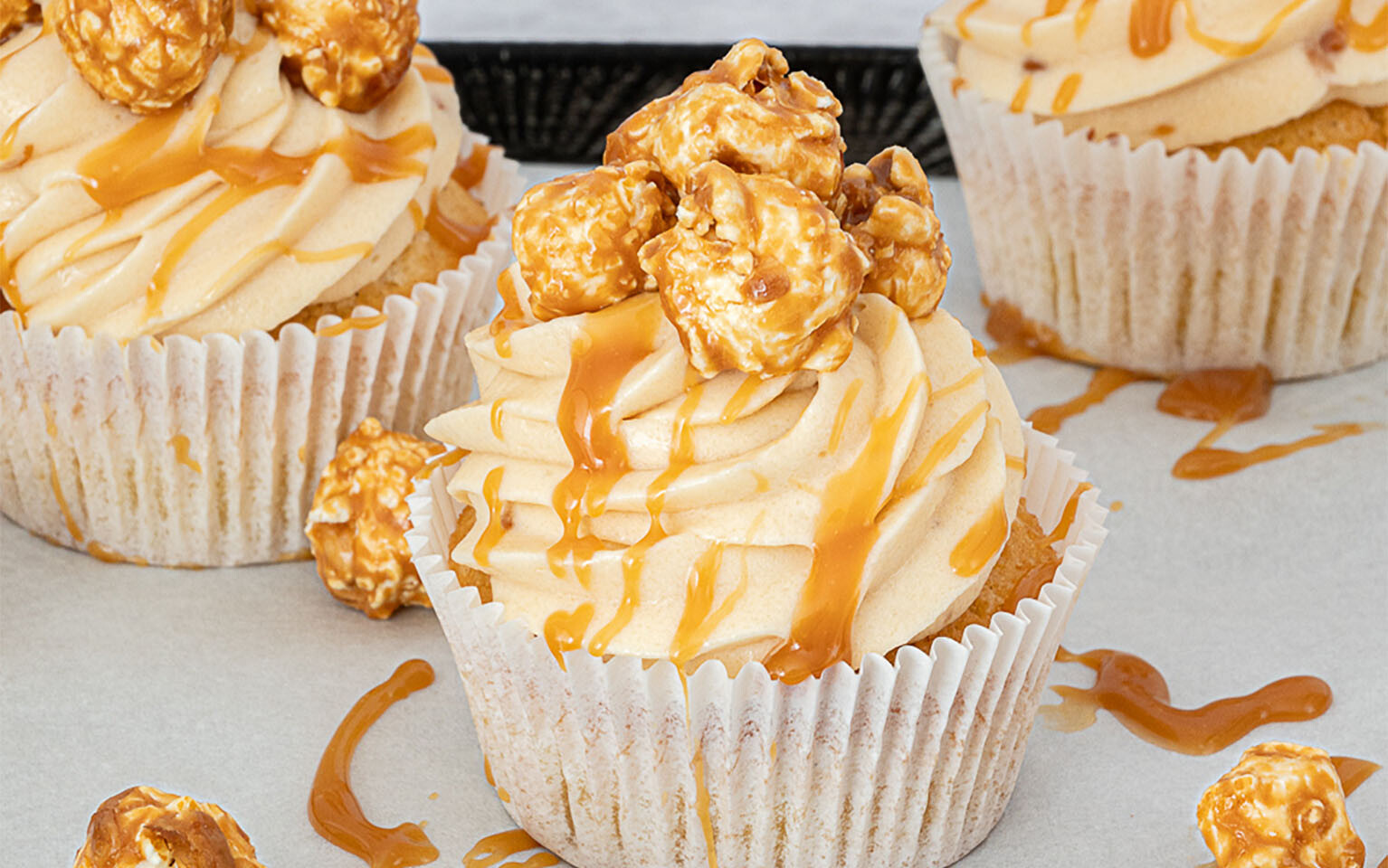 Caramel Popcorn Cupcakes